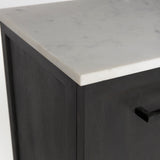 Divina Black-Brown/White/Black Wood Metal Base Sideboard - Ornate Home