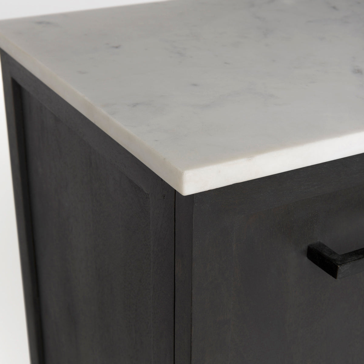 Divina Black-Brown/White/Black Wood Metal Base Sideboard - Ornate Home