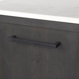 Divina Black-Brown/White/Black Wood Metal Base Sideboard - Ornate Home