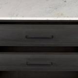 Divina Black-Brown/White/Black Wood Metal Base Sideboard - Ornate Home