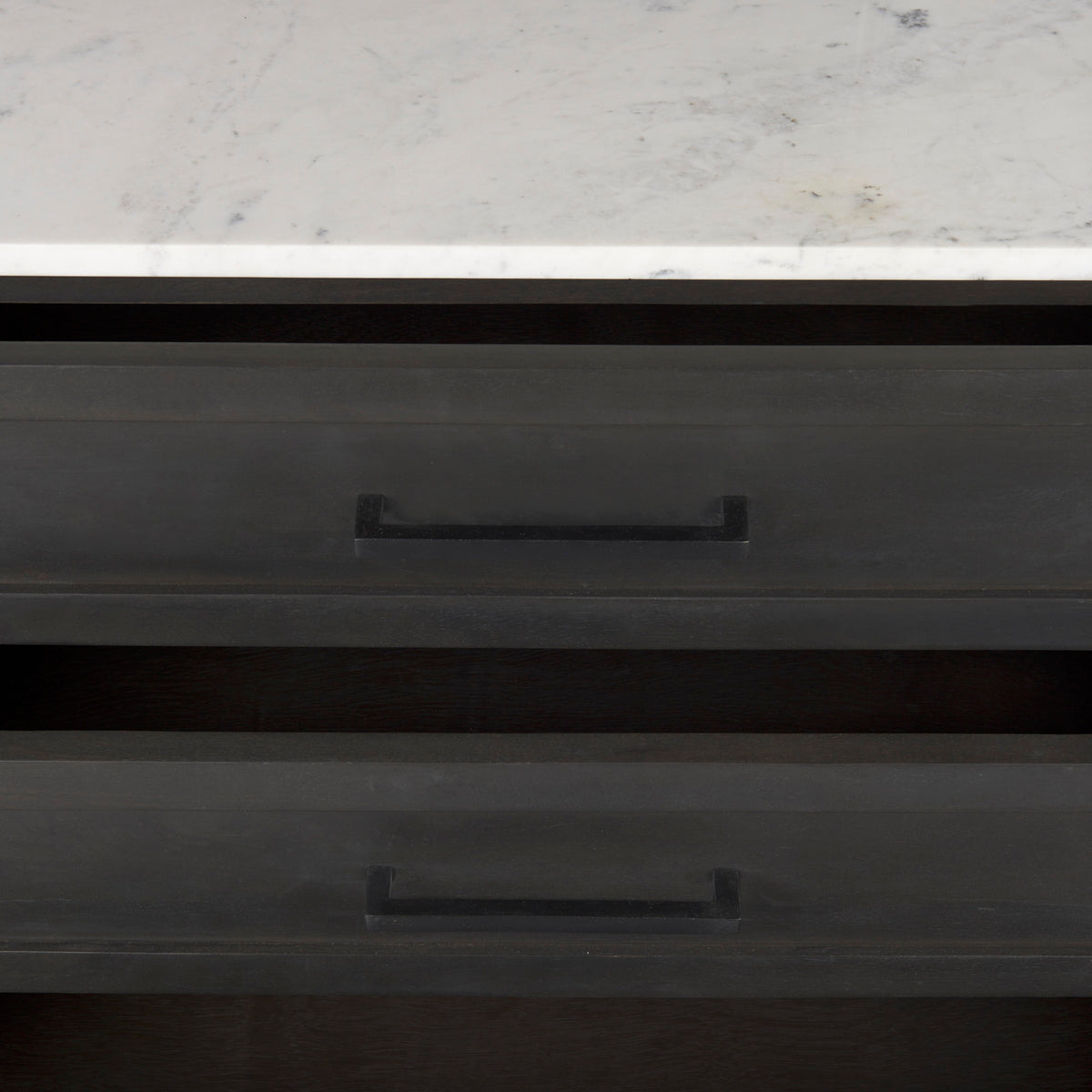 Divina Black-Brown/White/Black Wood Metal Base Sideboard - Ornate Home