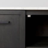 Divina Black-Brown/White/Black Wood Metal Base Sideboard - Ornate Home