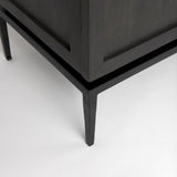 Divina Black-Brown/White/Black Wood Metal Base Sideboard - Ornate Home