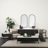 Divina Black-Brown/White/Black Wood Metal Base Sideboard - Ornate Home
