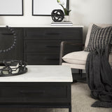 Divina Black-Brown/White/Black Wood Metal Base Sideboard - Ornate Home