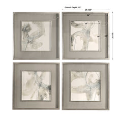 Divination Multicolor Abstract Art (Set of 4) - Ornate Home