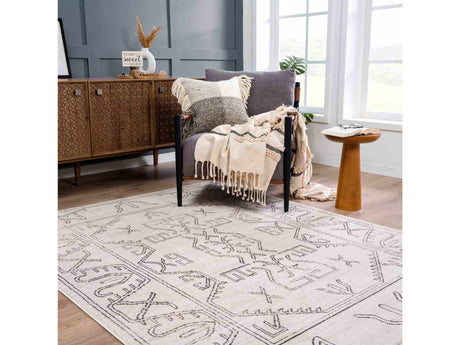 Divya Cream & Charcoal Area Rug - Clearance - Ornate Home