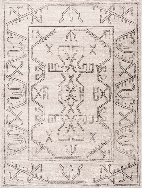 Divya Cream & Charcoal Area Rug - Clearance - Ornate Home