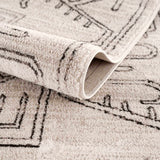 Divya Cream & Charcoal Area Rug - Clearance - Ornate Home