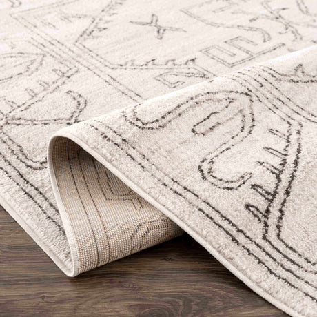 Divya Cream & Charcoal Area Rug - Clearance - Ornate Home