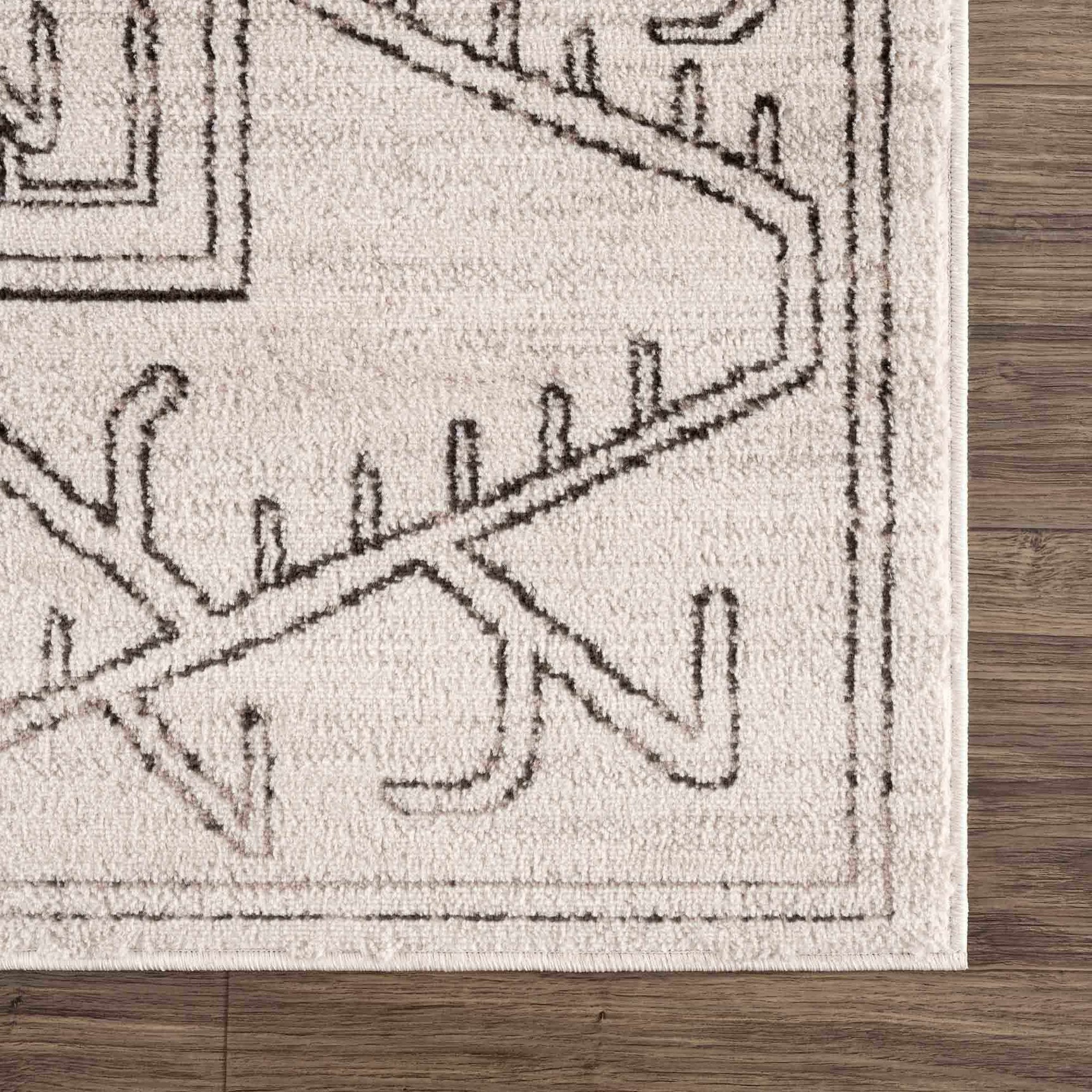 Divya Cream & Charcoal Area Rug - Clearance - Ornate Home