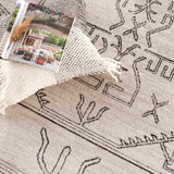 Divya Cream & Charcoal Area Rug - Clearance - Ornate Home