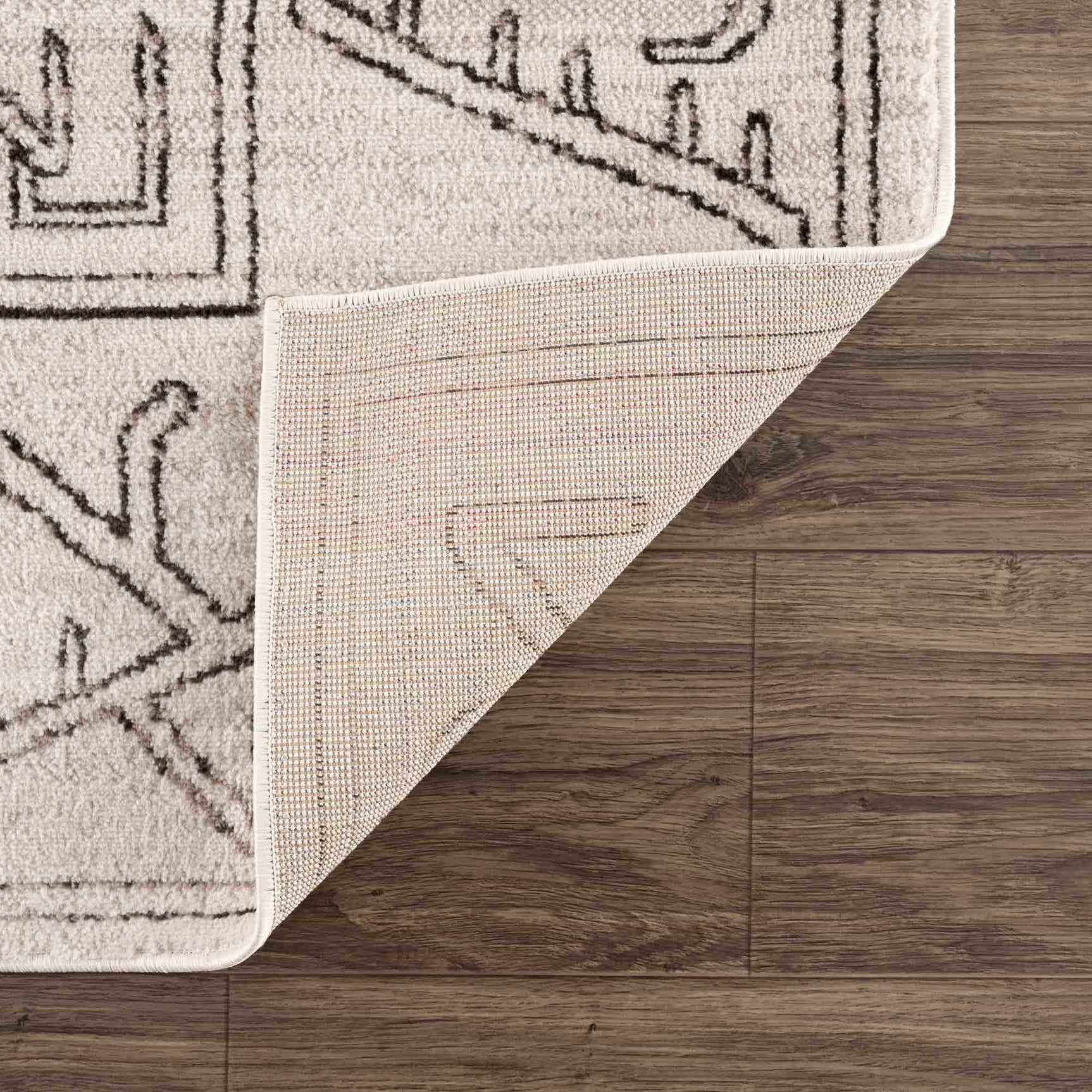 Divya Cream & Charcoal Area Rug - Clearance - Ornate Home