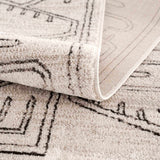 Divya Cream & Charcoal Area Rug - Clearance - Ornate Home