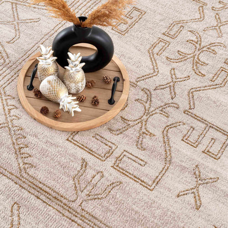 Divya Cream & Gold Area Rug - Clearance - Ornate Home