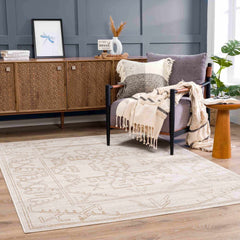Divya Cream & Gold Area Rug - Clearance - Ornate Home