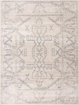 Divya Cream & Silver Blue Area Rug - Clearance - Ornate Home