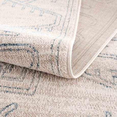 Divya Cream & Silver Blue Area Rug - Clearance - Ornate Home