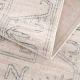 Divya Cream & Silver Blue Area Rug - Clearance - Ornate Home