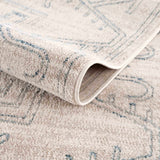 Divya Cream & Silver Blue Area Rug - Clearance - Ornate Home