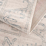 Divya Cream & Silver Blue Area Rug - Clearance - Ornate Home