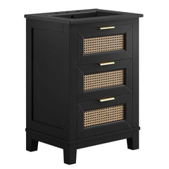 Dixie Black 24" Solid Wood Bathroom Vanity Cabinet - Ornate Home