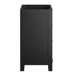 Dixie Black 24" Solid Wood Bathroom Vanity Cabinet (Sink Basin Not Included) - Ornate Home
