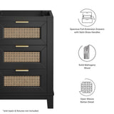 Dixie Black 24" Solid Wood Bathroom Vanity Cabinet (Sink Basin Not Included) - Ornate Home