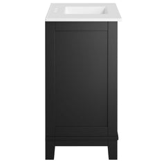 Dixie Black/White 36" Solid Wood Bathroom Vanity Cabinet - Ornate Home