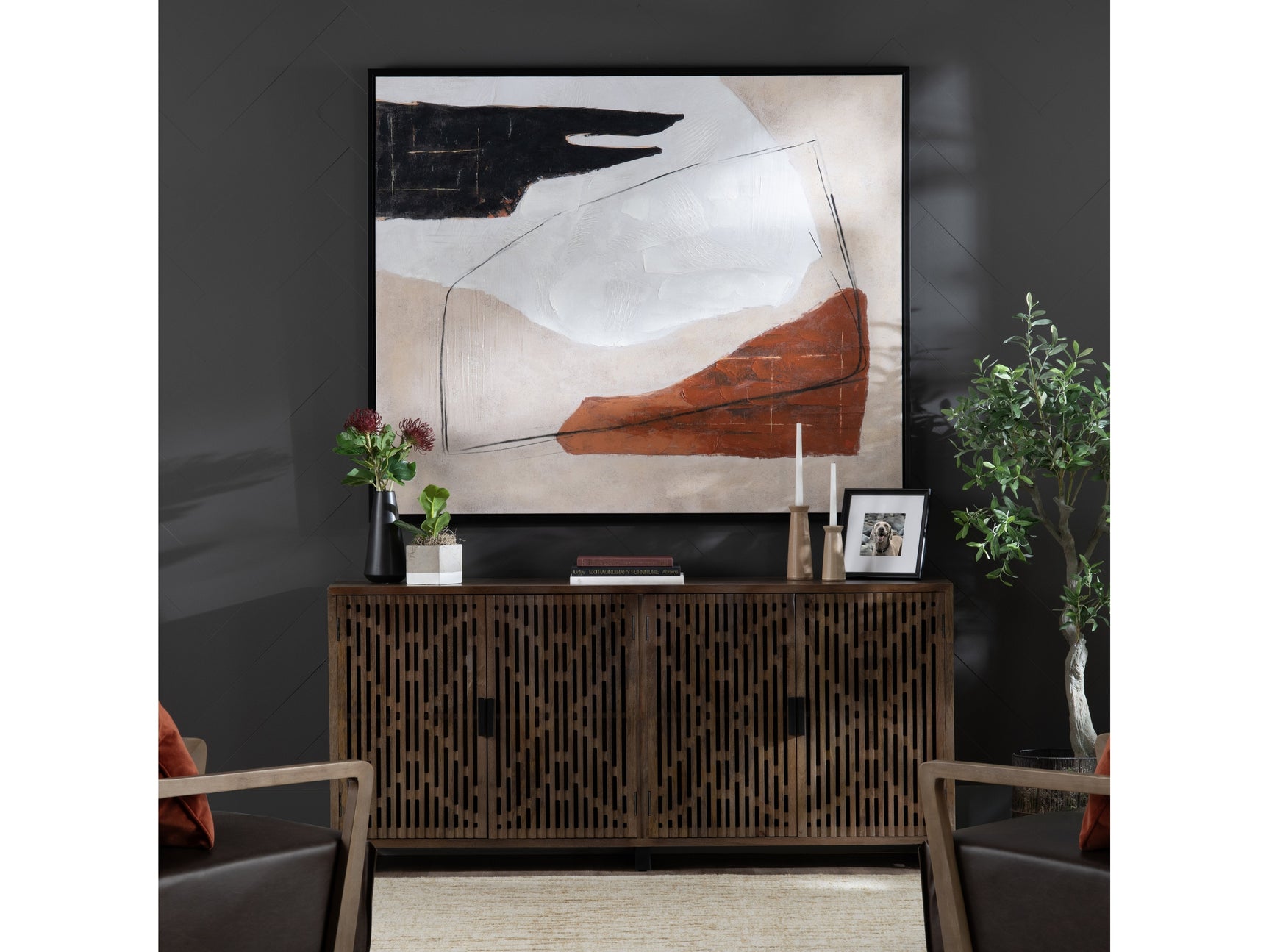 Dixie Orange/White Canvas - Ornate Home