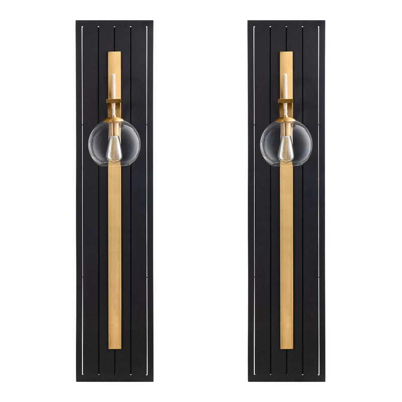 Dixon Black/Gold Wall Sconce (Set of 2) - Ornate Home