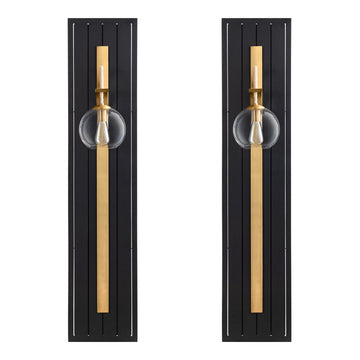 Dixon Black/Gold Wall Sconce (Set of 2) - Ornate Home