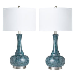 Dixon Teal Table Lamp (Set of 2) - Ornate Home