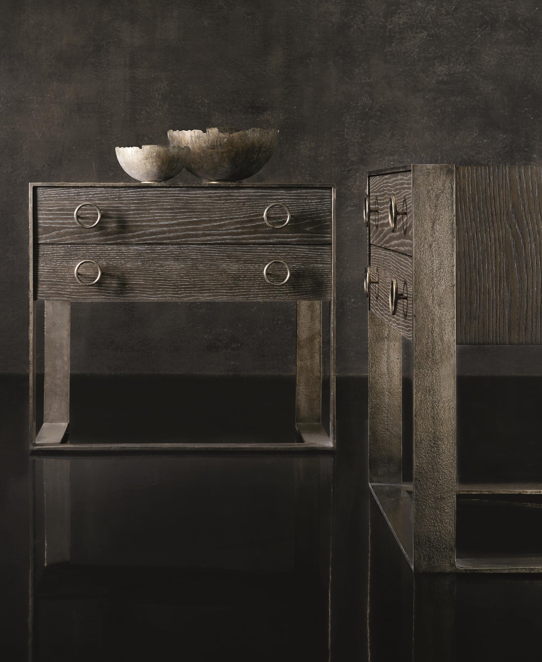 Dixon Weathered Charcoal Nightstand - Ornate Home