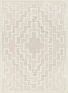 Diza Cream Outdoor Rug - Clearance - Ornate Home