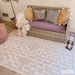 Diza Cream Outdoor Rug - Clearance - Ornate Home