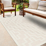 Diza Cream Outdoor Rug - Clearance - Ornate Home