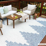 Djugun Blue Indoor & Outdoor Rug - Ornate Home