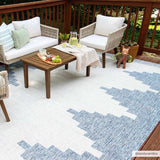 Djugun Blue Outdoor Rug - Clearance - Ornate Home