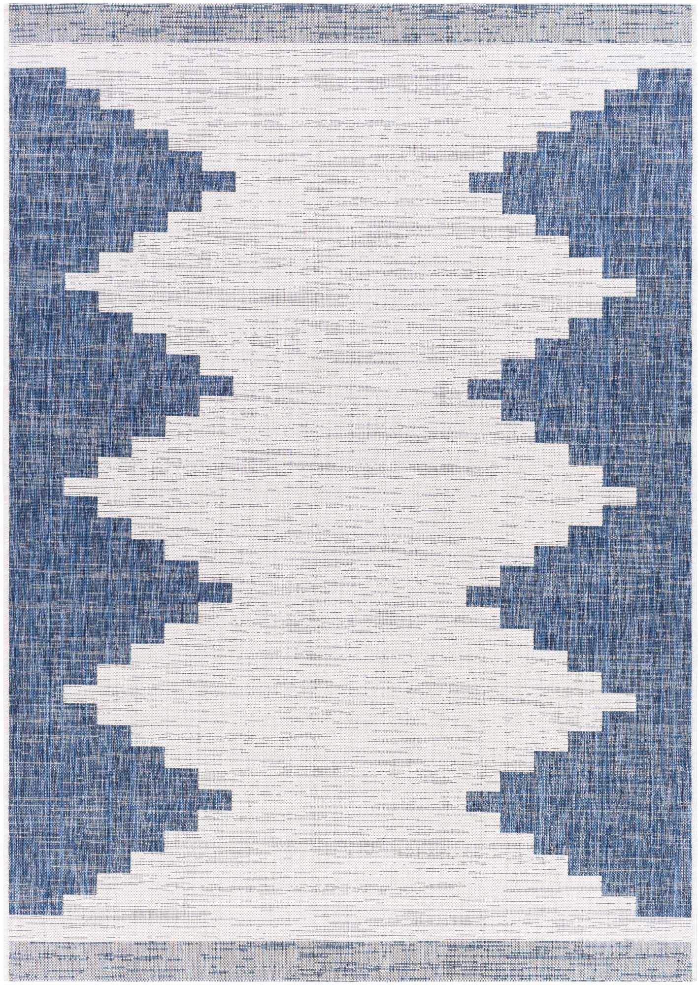 Djugun Navy Indoor & Outdoor Area Rug - Clearance - Ornate Home