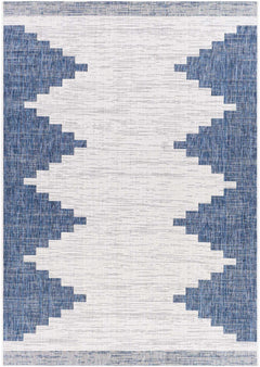 Djugun Navy Indoor & Outdoor Area Rug - Clearance - Ornate Home
