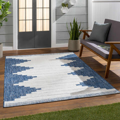 Djugun Navy Indoor & Outdoor Area Rug - Clearance - Ornate Home