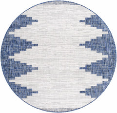 Djugun Navy Indoor & Outdoor Area Rug - Clearance - Ornate Home
