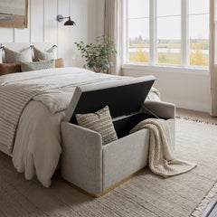 Dobo Gray Storage Bench - Ornate Home