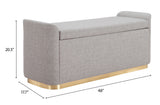 Dobo Gray Storage Bench - Ornate Home