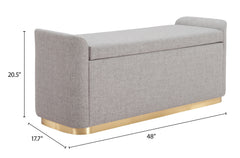 Dobo Gray Storage Bench - Ornate Home