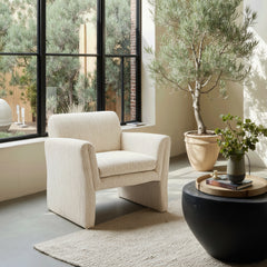 Dobra Oatmeal Beige Accent Chair - Ornate Home