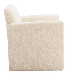 Dobra Oatmeal Beige Accent Chair - Ornate Home