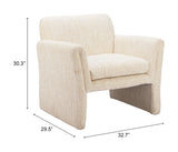 Dobra Oatmeal Beige Accent Chair - Ornate Home