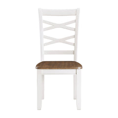 Dobson Cherry/White 7-Piece Pack Dinette Set - Ornate Home